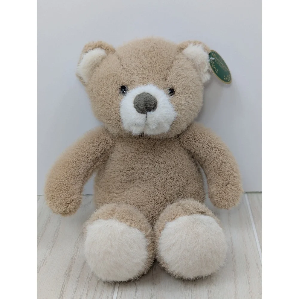 Bearington Collection Teddy Bear Plush Fuzzy Fur Tan Cream